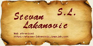 Stevan Lakanović vizit kartica